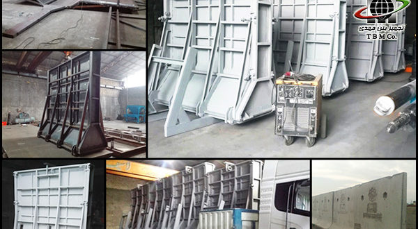 Precast Concrete Retaining Wall Steel Molds، قالب فلزی دیوار بتنی خود ایستا، قوالب ألواح الجدران الخرسانية مسبقة الصنع