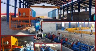 خط تولید تیر گرد بتنی پیش تنیده به روش سانتریفیوژ در استان فارس