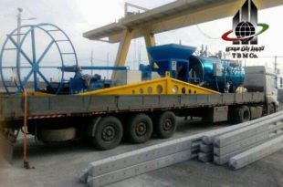 ارسال ماشین آلات و تجهیزات خط تولید پایه گرد بتنی پیش تنیده به استان هرمزگان