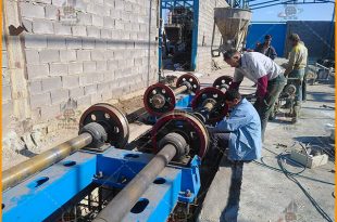 نصب دستگاه سانتریفیوژ تولید تیر گرد بتنی در سبزوار