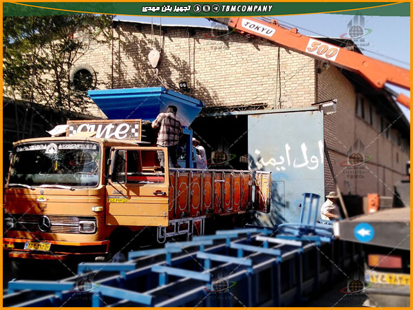 ارسال فیدر بتن تیر گرد به شهرستان کرمان