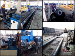 خط تولید تیر گرد بتنی پیش تنیده به روش سانتریفیوژ شرکت ستون ساز جنوب در خوزستان
